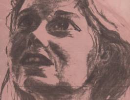 Alena; Natural charcoal on paper