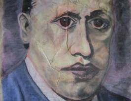 Karel Capek; Colored chalk on paper