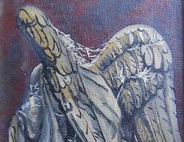 Der Engel; Ölfarbe auf Leinwand
