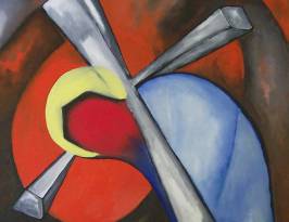 Der Kreuzweg; 30x40; Ölfarbe auf Karton
