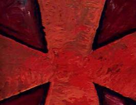 Hommage an die Christenheit; 45x32; Ölfarbe auf Leinwand