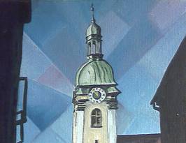 Wie spät ist es, Schluckenau?; 66x37; Ölfarbe auf Karton